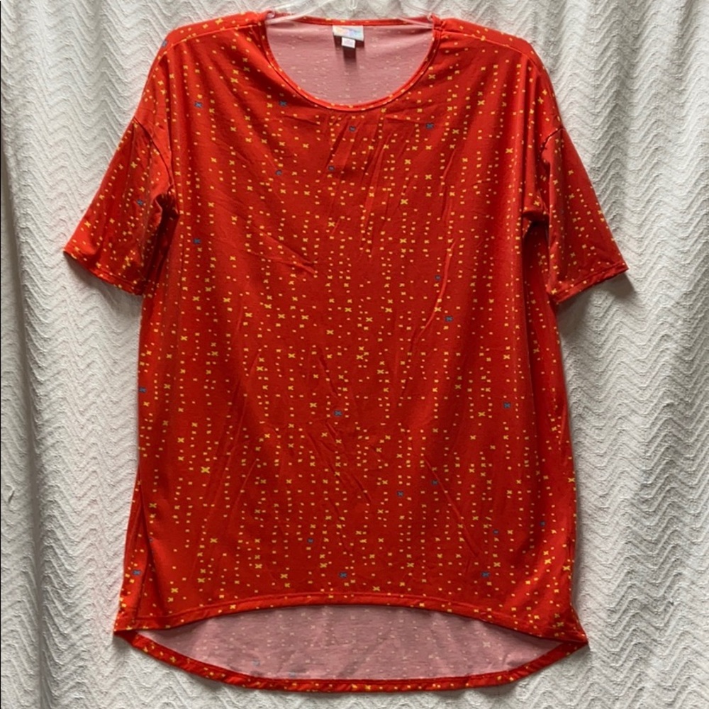 LulaRoe orange top in a size medium